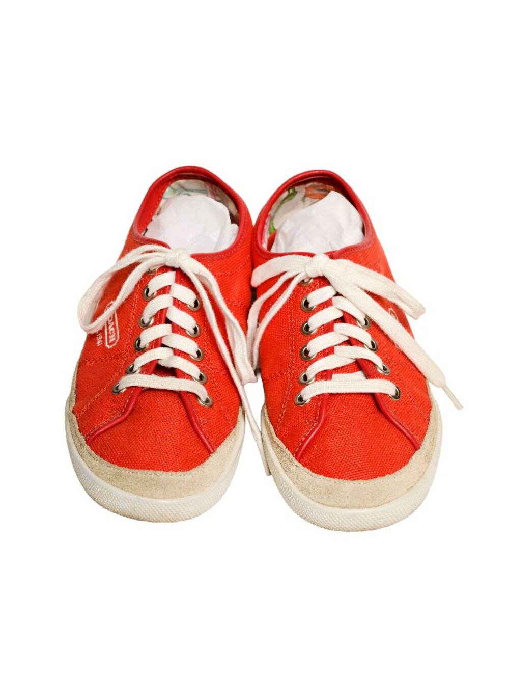 COACH - Orange Canvas Sneakers Size 8- Casual / Y2K